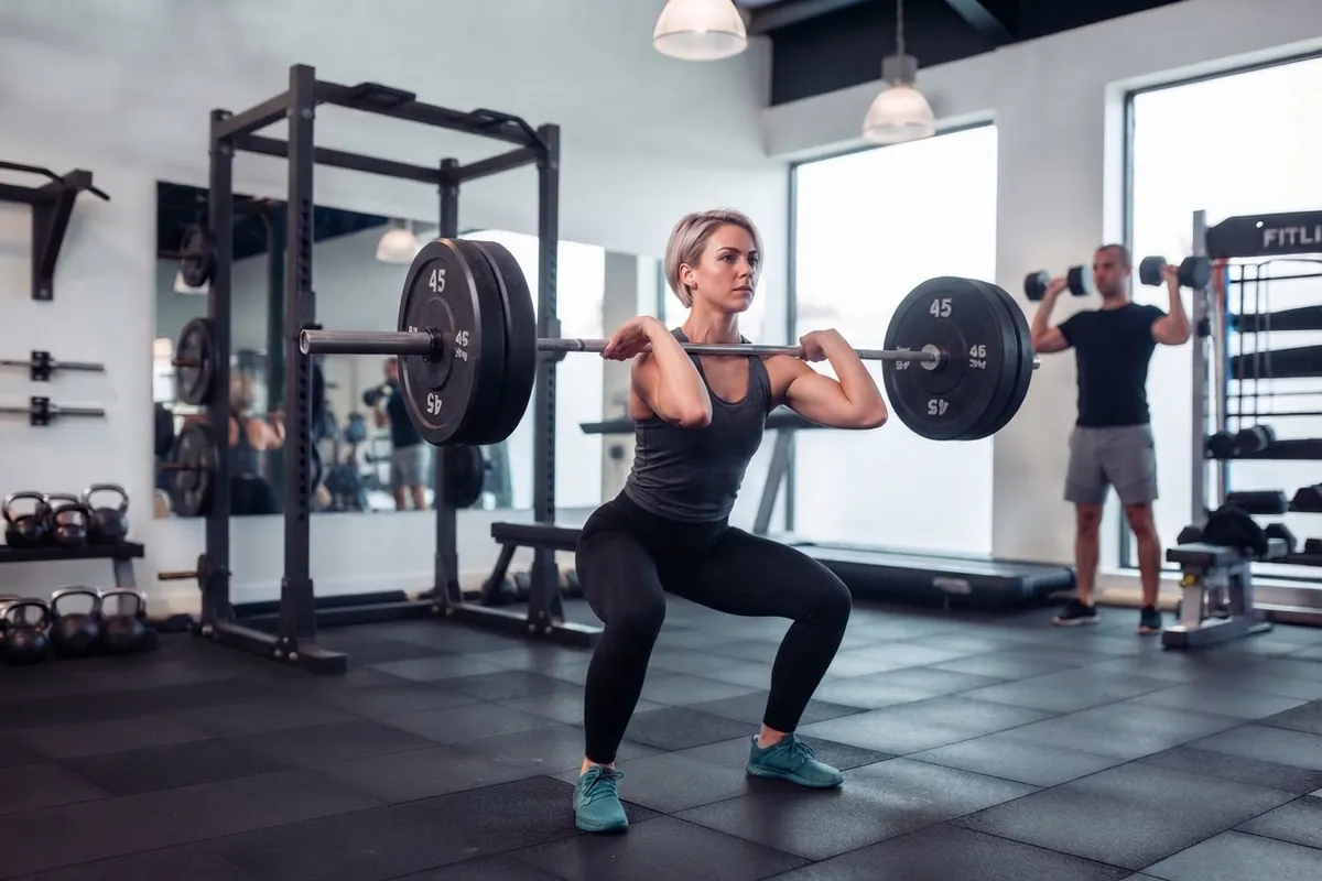 Kvinde udfører Front squat