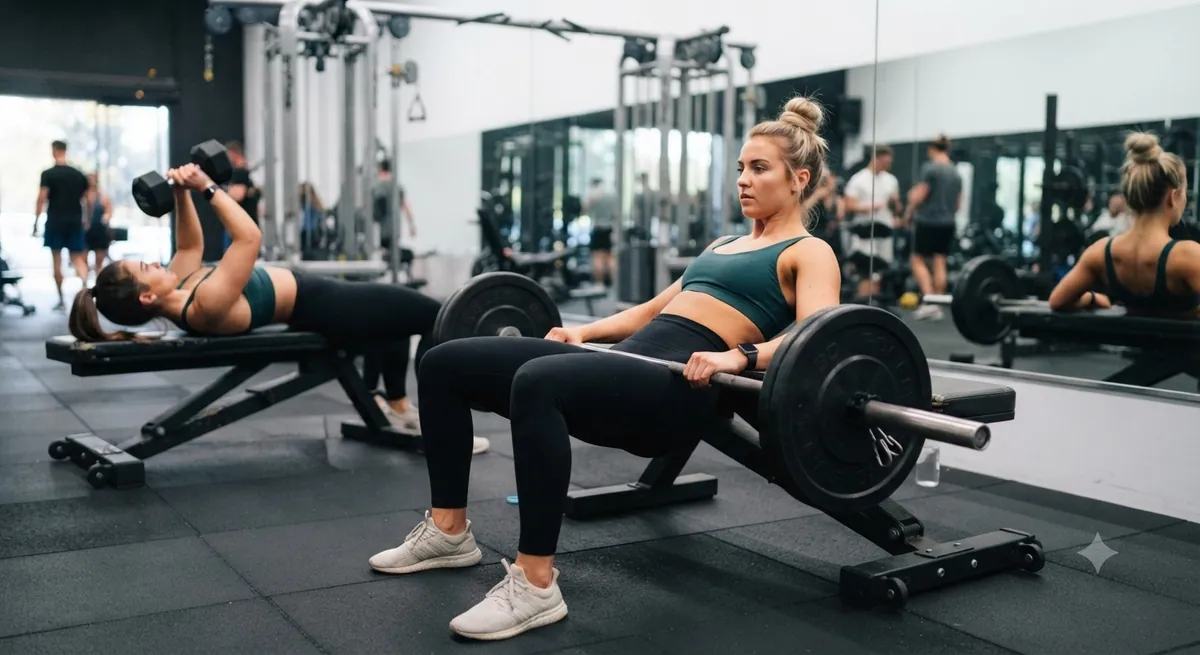 Kvinde udfører Hip thrust