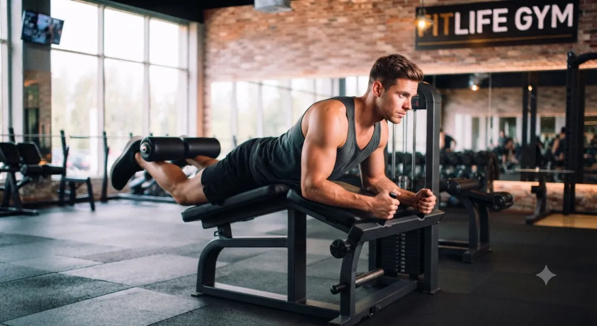 Mand udfører Leg curl
