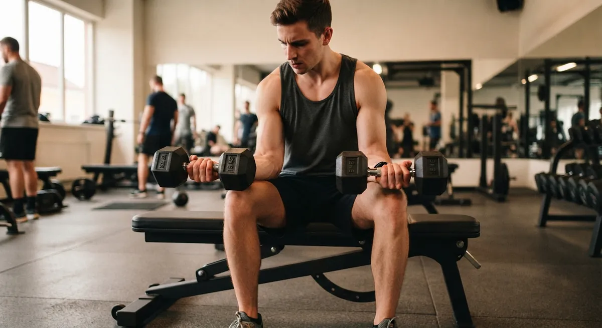Mand udfører Wrist curls